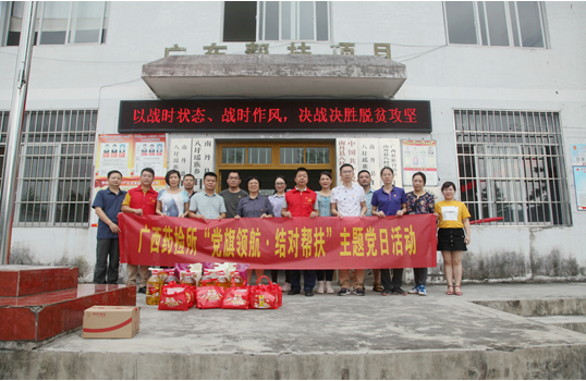 广西食品药品检验所赴南丹县甲坪村开展“党旗领航·结对帮扶”主题党日活动